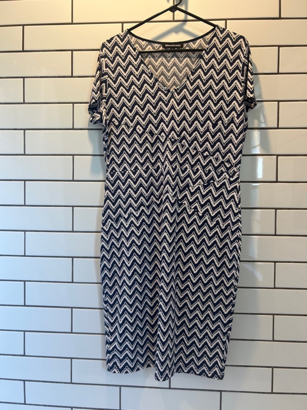 Mmondschein Navy & White Zigzag Dress